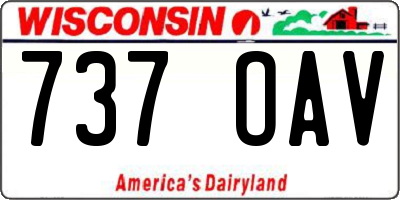 WI license plate 737OAV