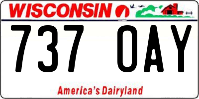 WI license plate 737OAY