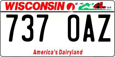WI license plate 737OAZ