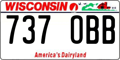 WI license plate 737OBB