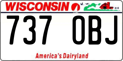 WI license plate 737OBJ