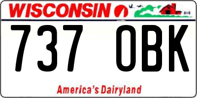 WI license plate 737OBK
