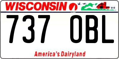 WI license plate 737OBL