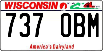 WI license plate 737OBM
