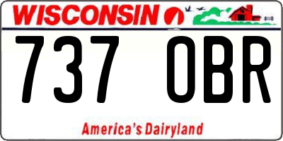 WI license plate 737OBR
