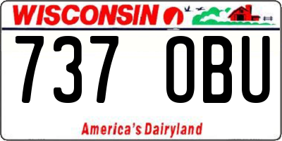 WI license plate 737OBU
