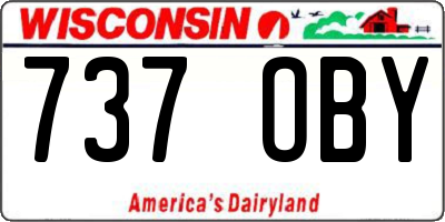 WI license plate 737OBY