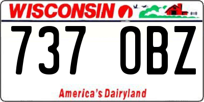 WI license plate 737OBZ