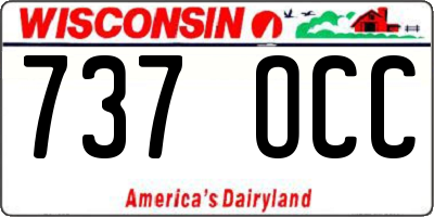 WI license plate 737OCC