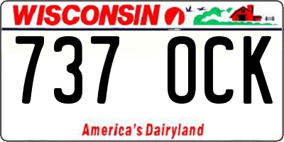 WI license plate 737OCK