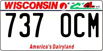 WI license plate 737OCM
