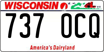 WI license plate 737OCQ