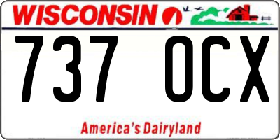 WI license plate 737OCX