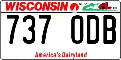 WI license plate 737ODB