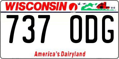 WI license plate 737ODG