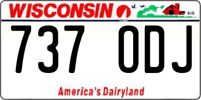 WI license plate 737ODJ