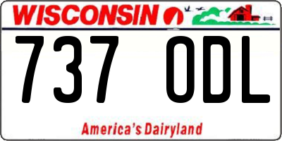 WI license plate 737ODL