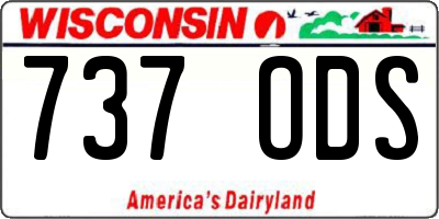 WI license plate 737ODS