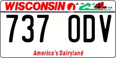 WI license plate 737ODV