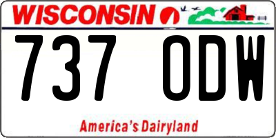 WI license plate 737ODW