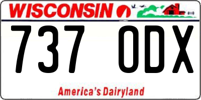 WI license plate 737ODX