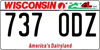 WI license plate 737ODZ