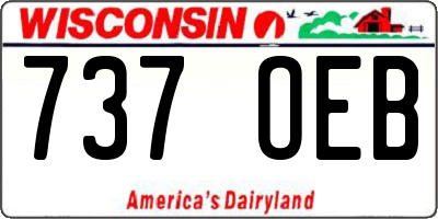 WI license plate 737OEB