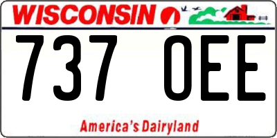 WI license plate 737OEE