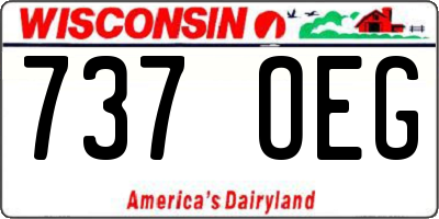 WI license plate 737OEG