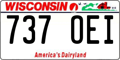 WI license plate 737OEI
