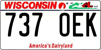 WI license plate 737OEK