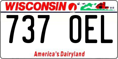 WI license plate 737OEL