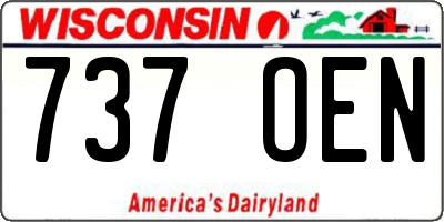 WI license plate 737OEN