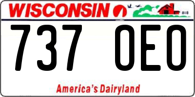 WI license plate 737OEO