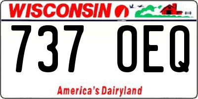 WI license plate 737OEQ