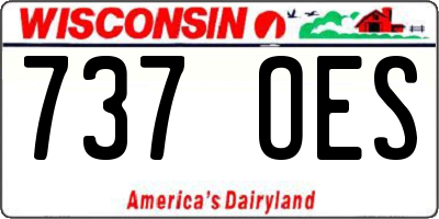 WI license plate 737OES