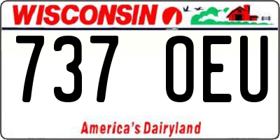 WI license plate 737OEU