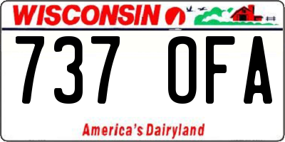 WI license plate 737OFA