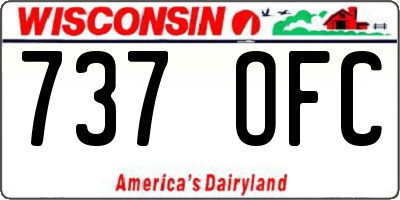 WI license plate 737OFC