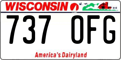 WI license plate 737OFG