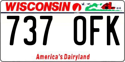 WI license plate 737OFK