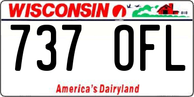 WI license plate 737OFL