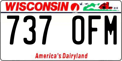 WI license plate 737OFM