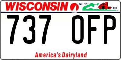 WI license plate 737OFP