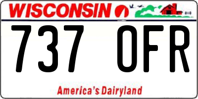 WI license plate 737OFR