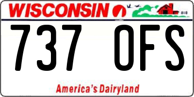 WI license plate 737OFS