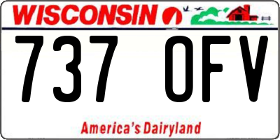 WI license plate 737OFV