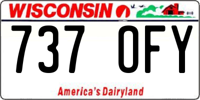 WI license plate 737OFY