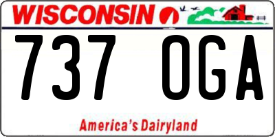 WI license plate 737OGA