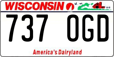 WI license plate 737OGD
